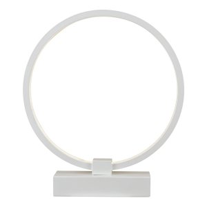 Белая настольная лампа кольцо 25см 15Вт 4000К «Axis»
