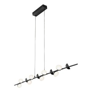 Длинный чёрный подвесной светильник 36Вт 3000К «Inefable»