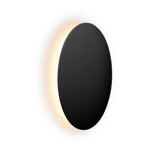 Чёрный настенный светильник диск для подсветки 12Вт 3000К «Lunar»