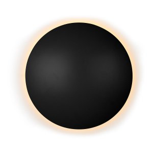 Чёрный настенный светильник диск для подсветки 18Вт 3000К «Lunar»