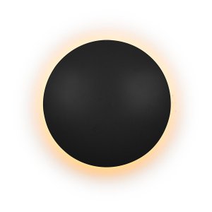 Чёрный настенный светильник диск для подсветки 6Вт 3000К «Lunar»