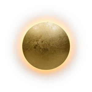 Настенный светильник диск золотого цвета для подсветки «Lunar»