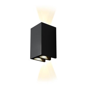 Чёрный настенный светильник для подсветки в 2 стороны 12Вт 3000К «Double»