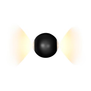 Чёрный настенный светильник шар для подсветки 6Вт 3000К «Rainbow»