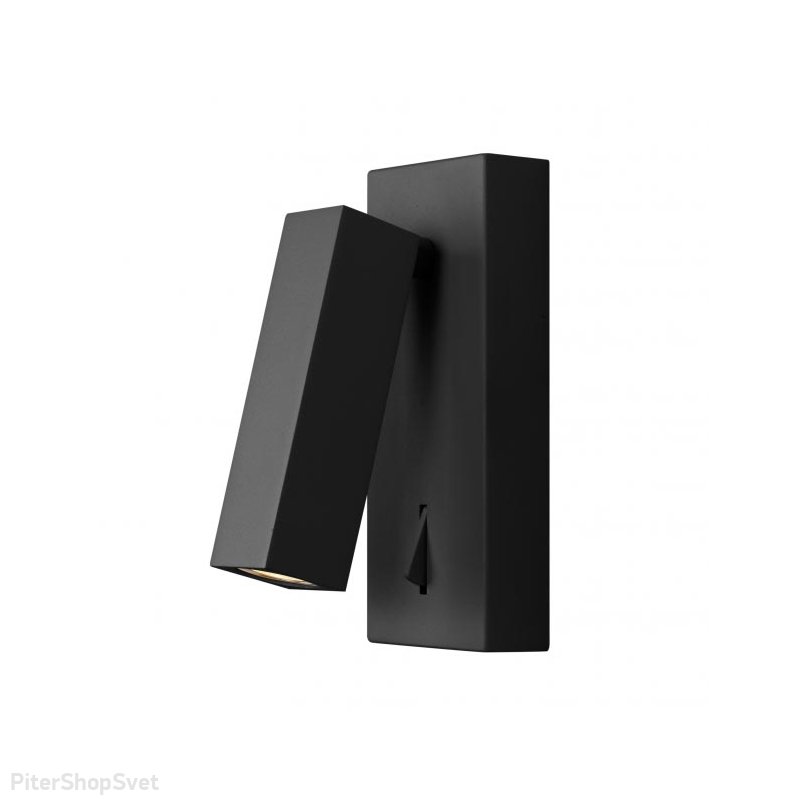 Чёрный настенный поворотный светильник 3Вт 3200К «Swag» 6409 BK