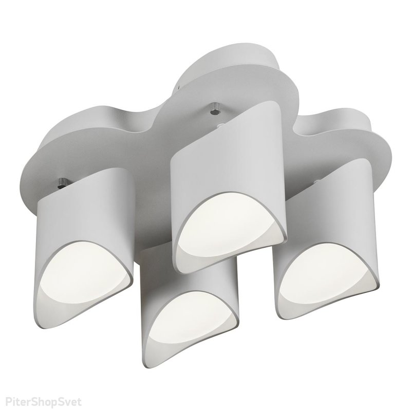 Белый потолочный светильник 36Вт с пультом ДУ «Nova» 8189-4-X-T WH