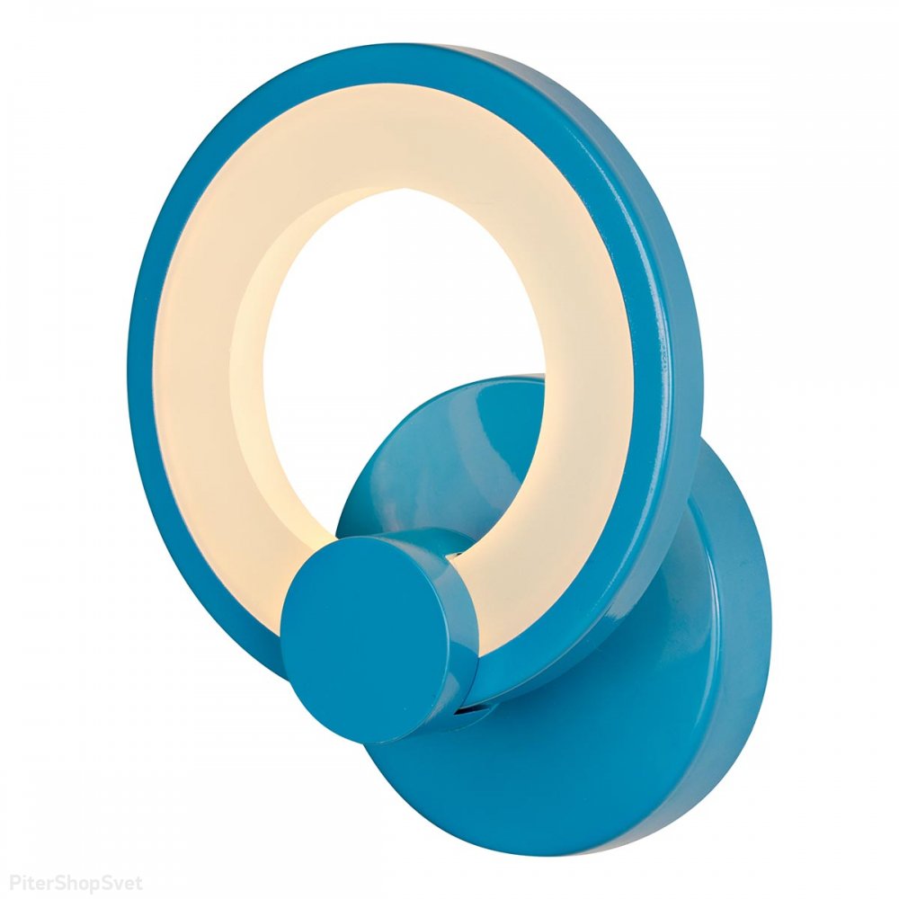Синее настенное бра кольцо 12Вт 2800К «Ring» A001/1 Blue