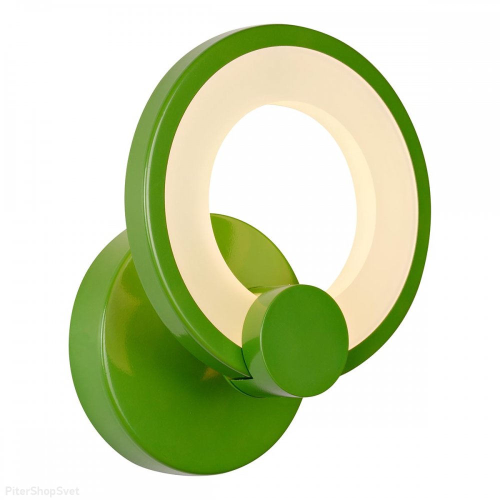 Зелёное настенное бра кольцо 12Вт 2800К «Ring» A001/1 Green