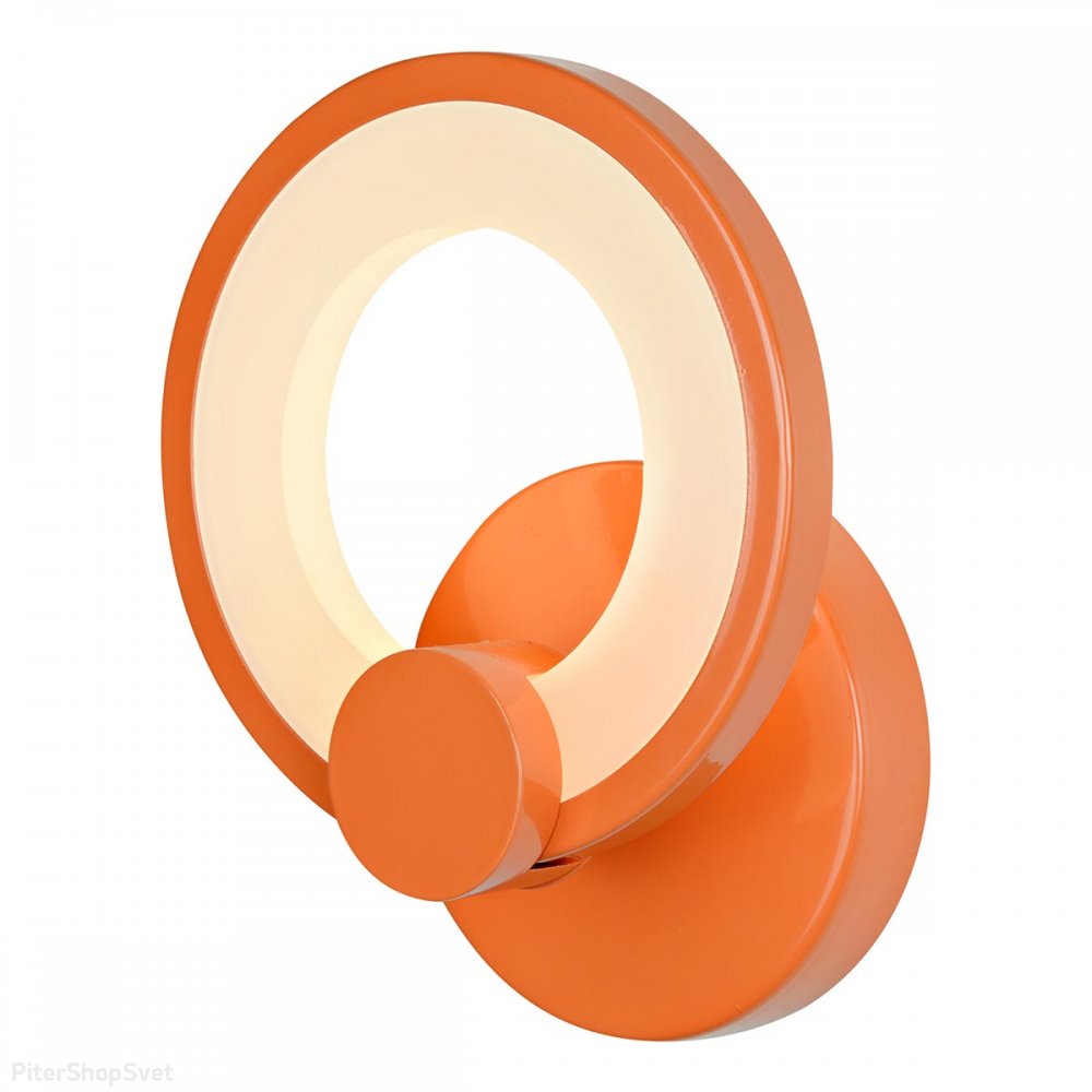 Оранжевое настенное бра кольцо 12Вт 2800К «Ring» A001/1 Orange