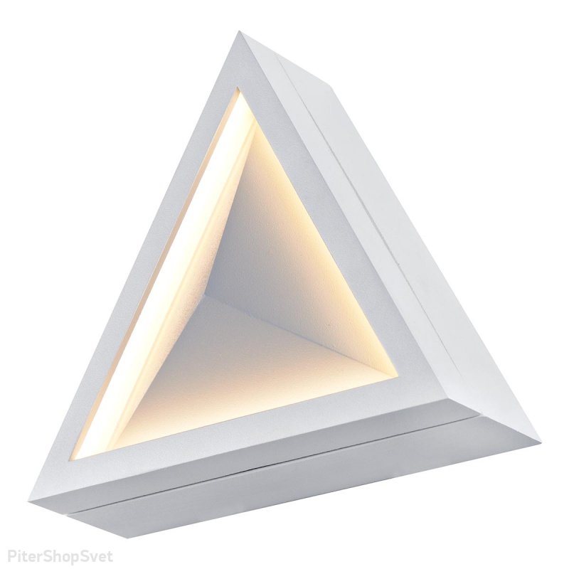 Настенно-потолочный светильник треугольник 12Вт 3000К «Creator» X070112 WH-3000K