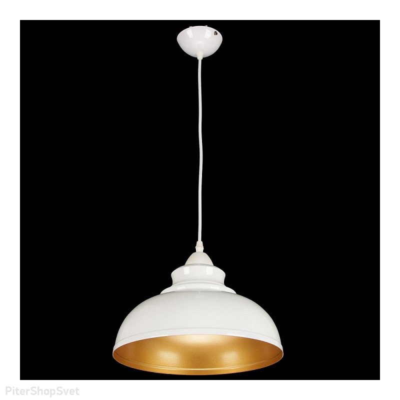 Бело-золотой купольный подвесной светильник PNL.002.300.04