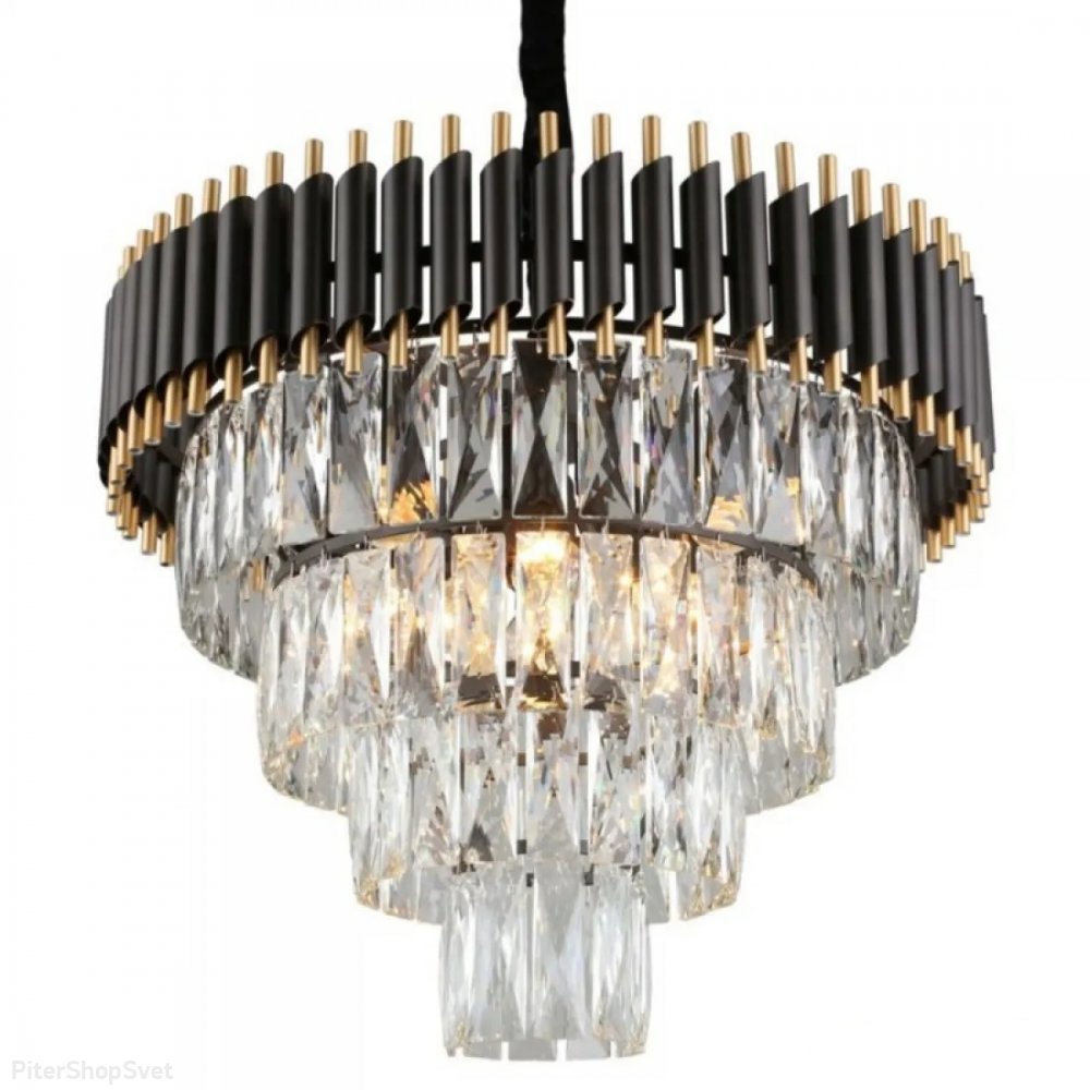 Подвесная люстра каскад «Empire Black Chandelier Crystal» 147700-22