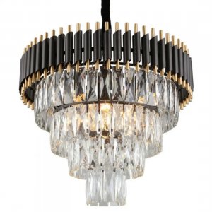 Подвесная люстра каскад «Empire Black Chandelier Crystal»