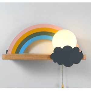 Настенное бра с полкой радуга «Rainbow kids»
