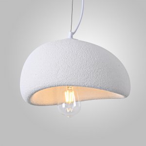 Белый купольный подвесной светильник 30см «Cemencloud A D30 White»