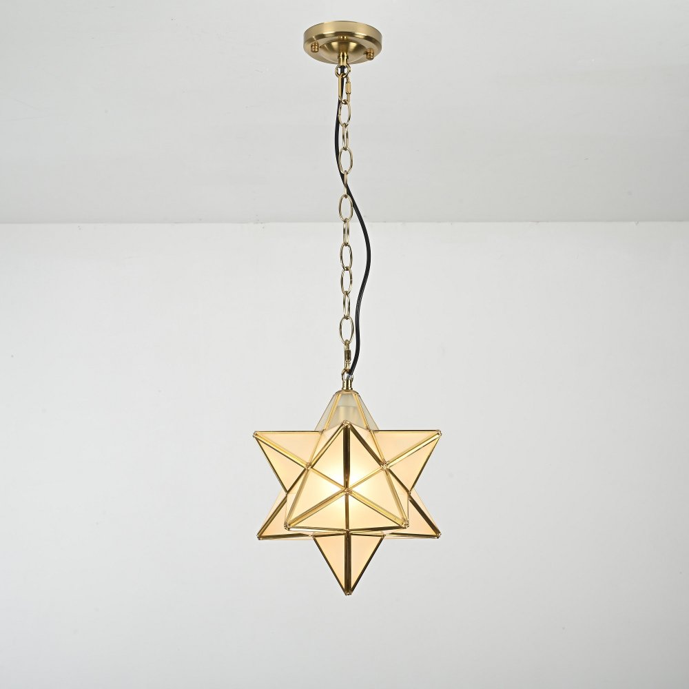 Подвесной светильник звезда 28см «Star Frosted Glass» 73573-22