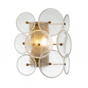 Настенный светильник со стеклянными дисками «12020/1W Gold Soffio»