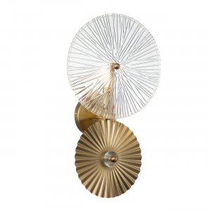 Настенный светильник 2 диска «12021/B/1W Brass Miele»