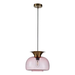 Подвесной светильник с розовым плафоном «Mela»