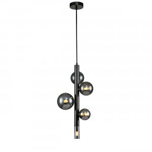 Чёрный подвесной светильник с шарами «11026/5P Black Canto»