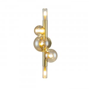 Настенный светильник золотого цвета с янтарными шарами «11026/5W Gold Canto»