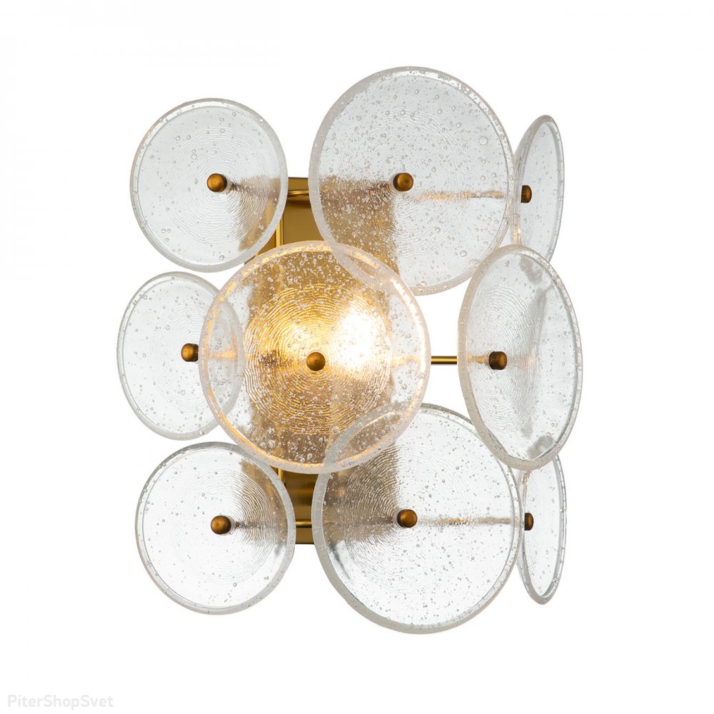 Настенный светильник со стеклянными дисками «12020/1W Gold Soffio» V000019