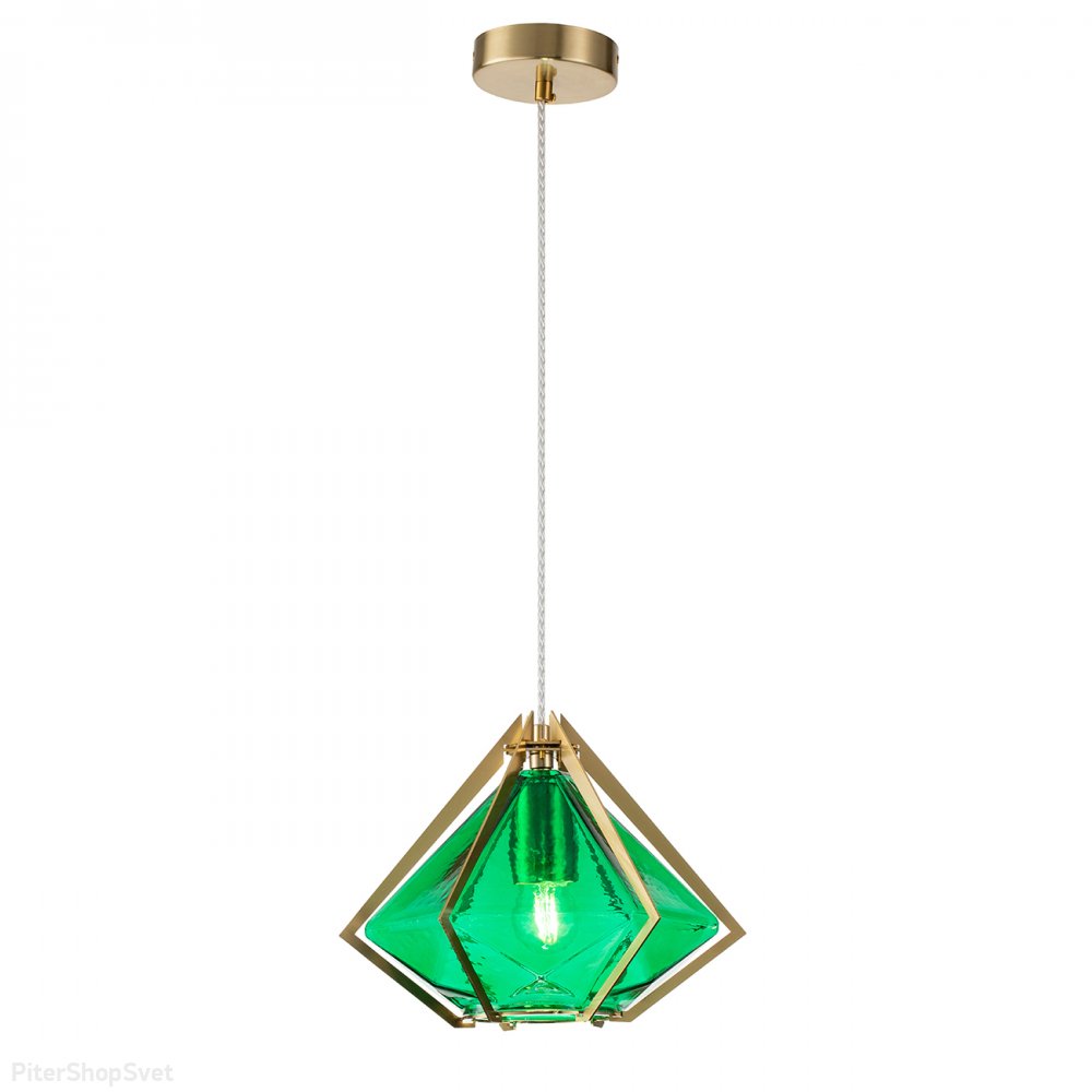 Подвесной светильник с зелёным плафоном «Vista» V000133