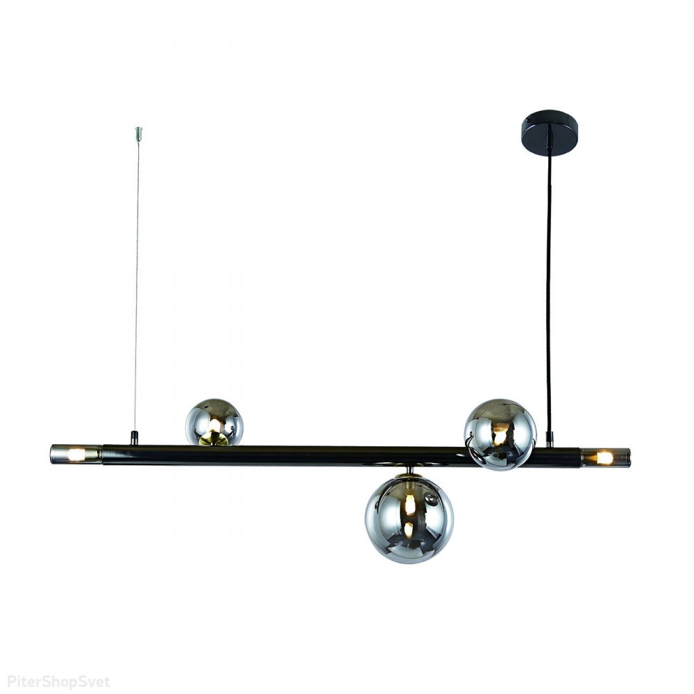 Длинный подвесной светильник с шарами «11026/5PL Black Canto» V000239