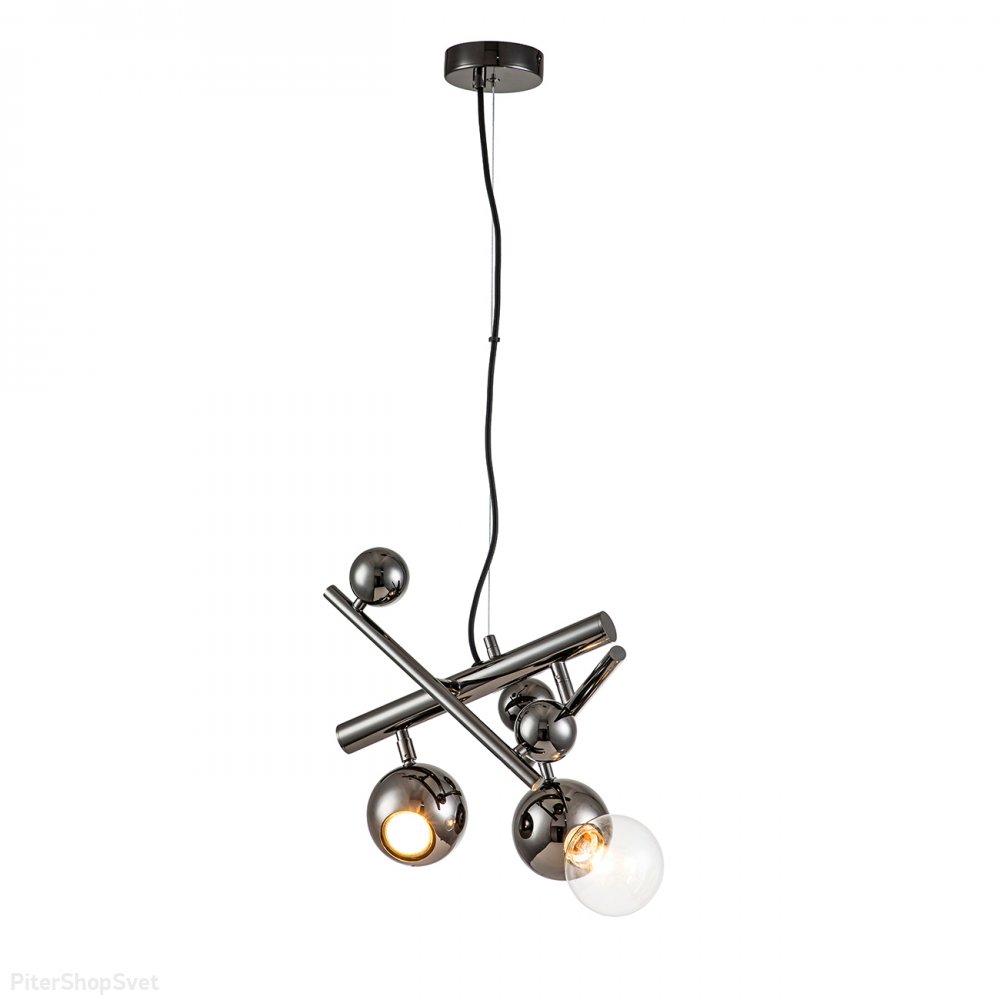 Подвесной светильник с шарами, чёрный хром «SALDO» V000331