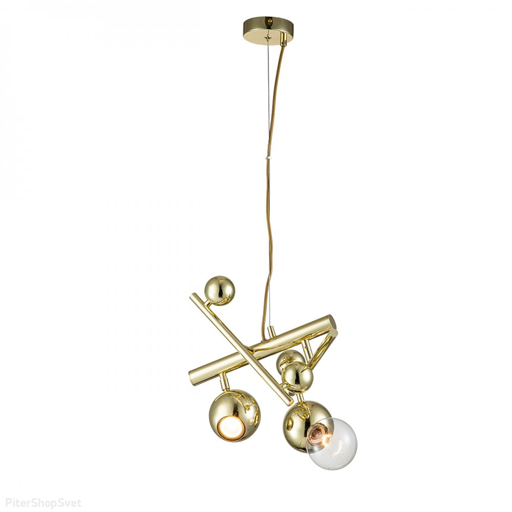 Подвесной светильник золотого цвета с шарами «SALDO» V000334