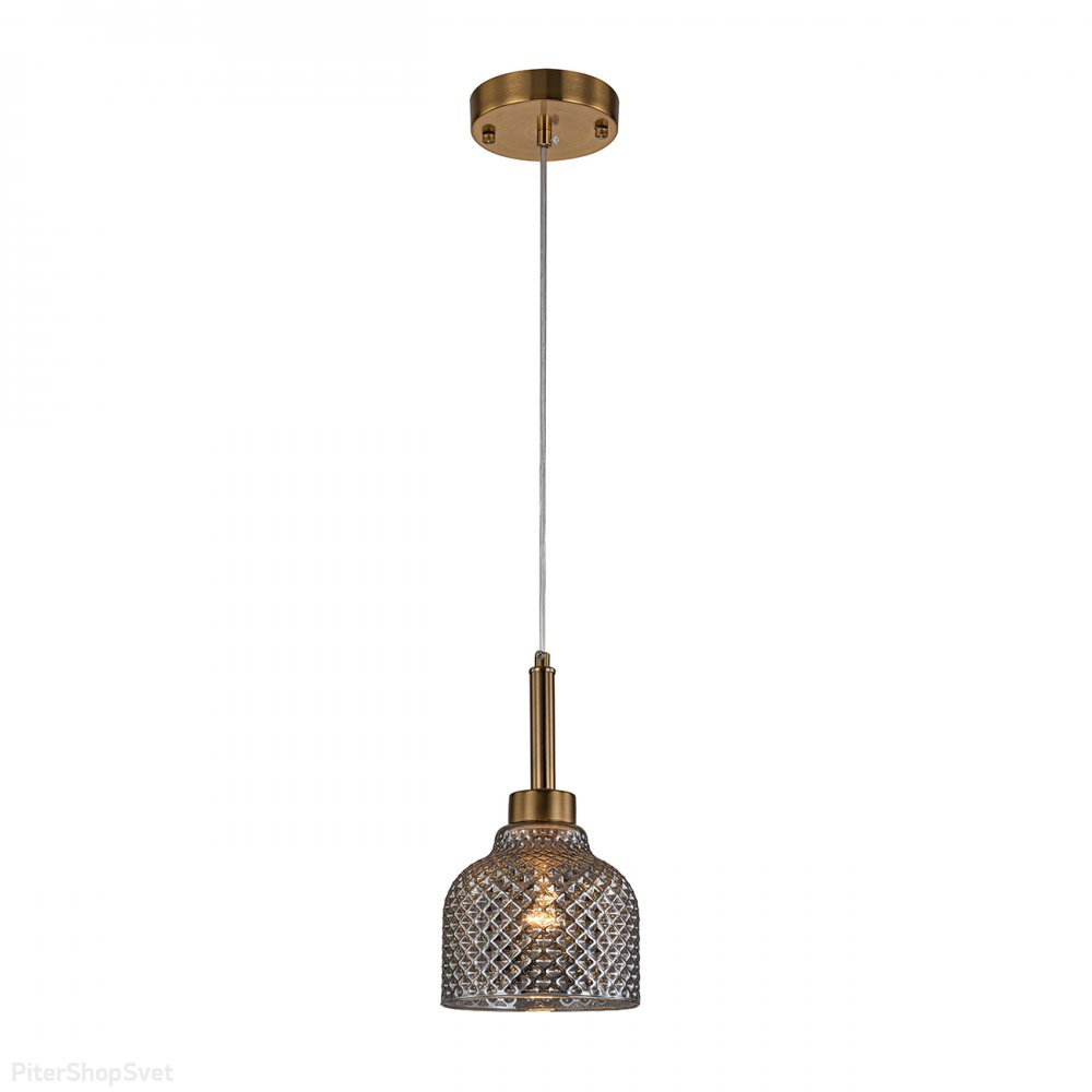 Подвесной светильник с дымчатым плафоном «Caramella» V000432
