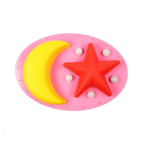 Розовый светильник месяц и звезда 07458,10 луна Kink Light