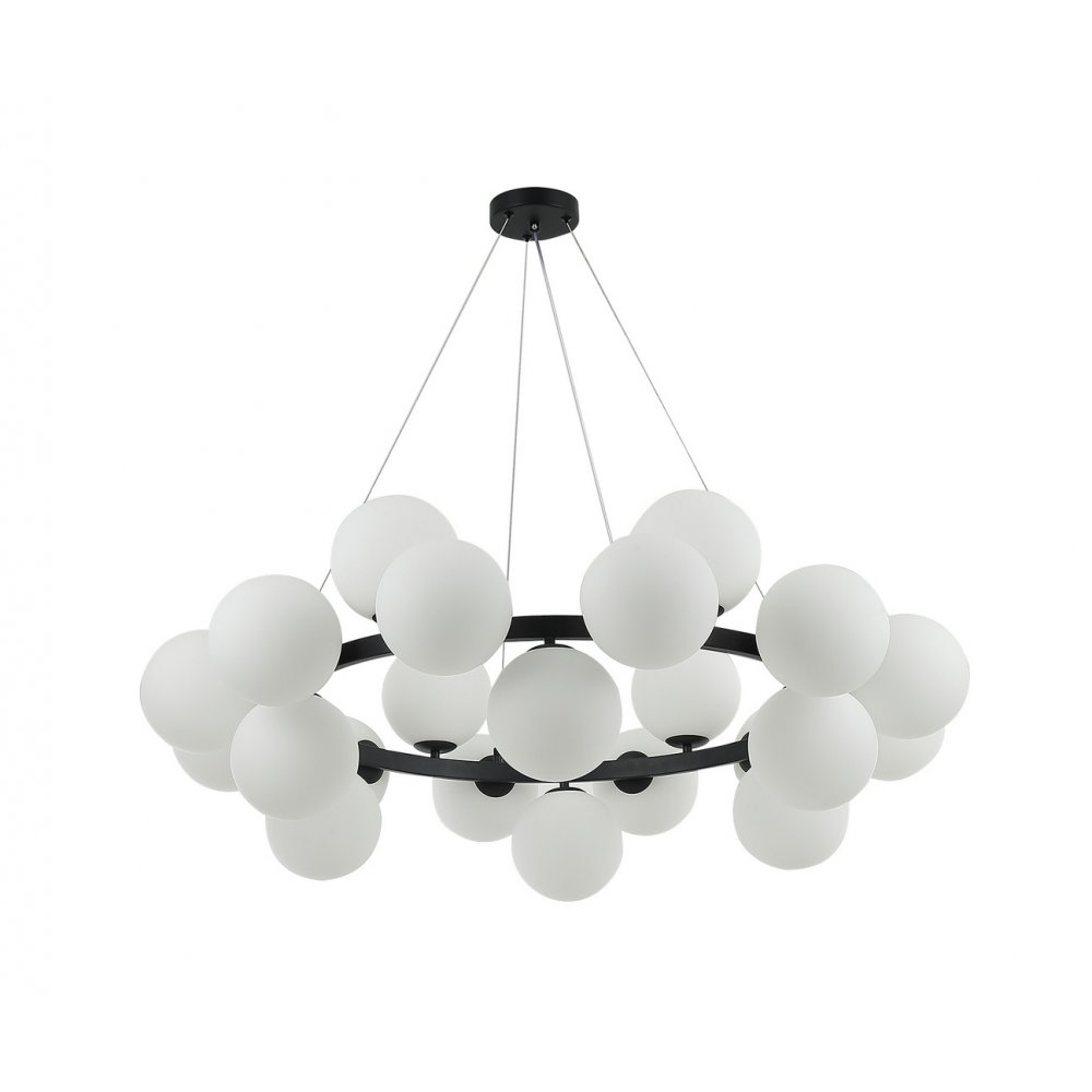 Подвесная люстра кольцо с шарами 104см «Сида» 07508-24,19