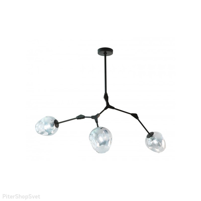 Чёрная люстра на штанге «Нисса» 07512-3,19(21)