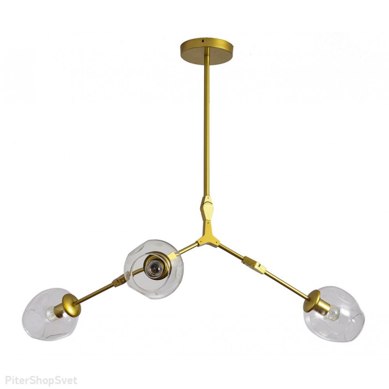 Люстра на штанге цвета матового золота «Нисса» 07512-3,33(21)