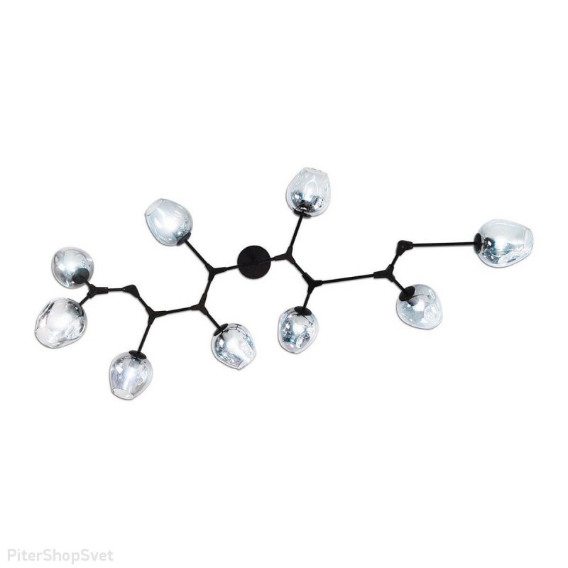 Люстра на штанге с голубыми плафонами «Нисса» 07512-9,19(05)