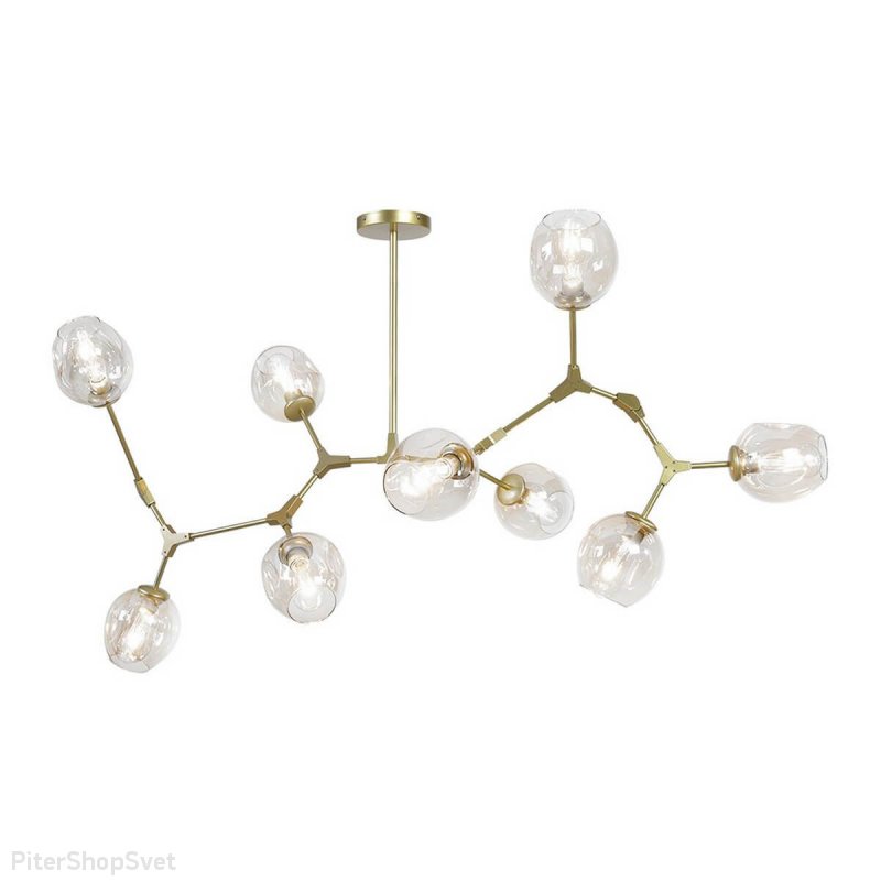 Люстра золотого цвета на штанге «Нисса» 07512-9,33(21)