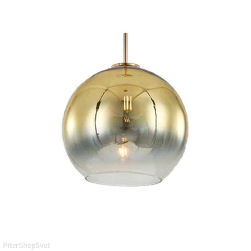 Подвесной светильник шар 30см золотой «Восход» 07565-30,33