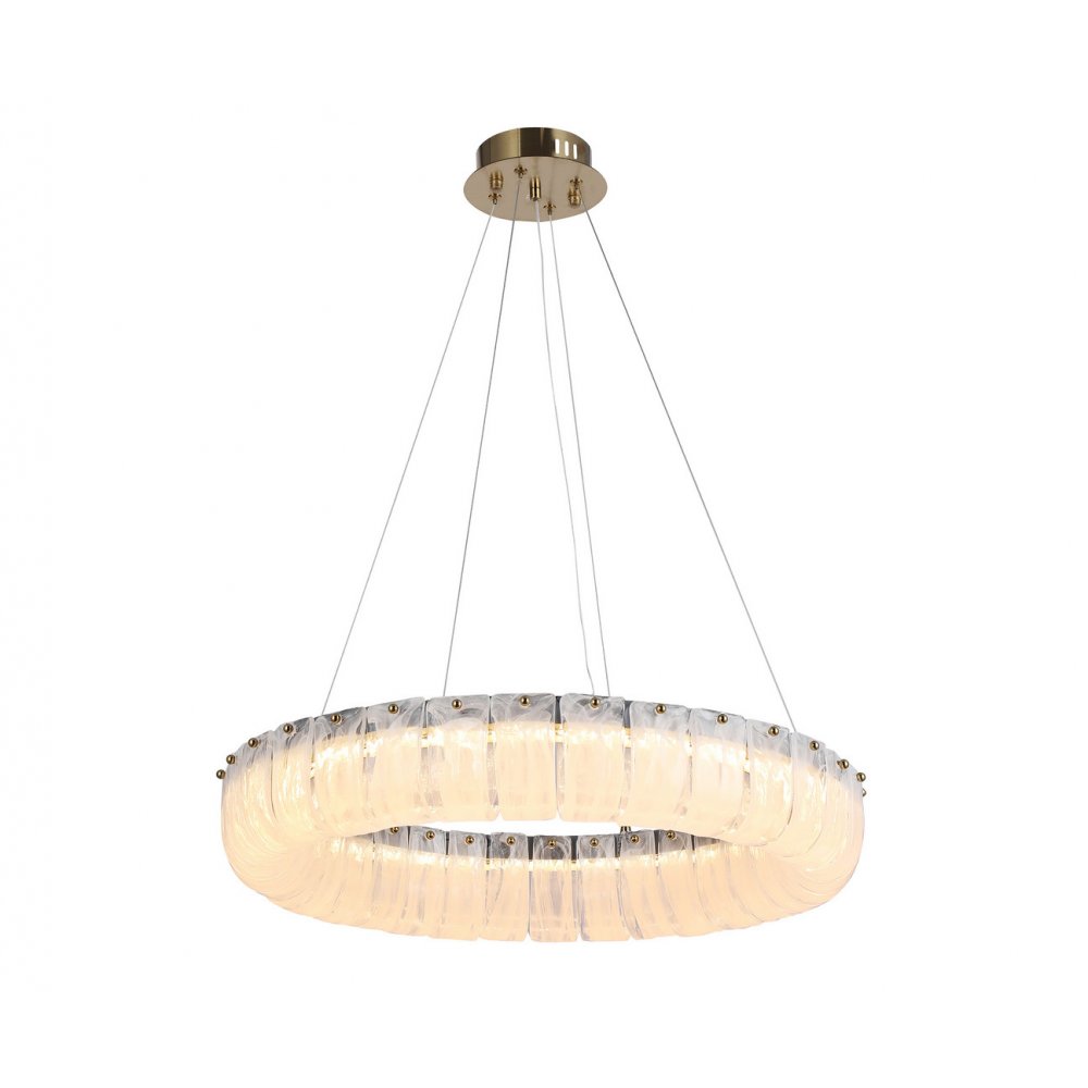 Подвесная люстра кольцо с подвесками 60см 56Вт 3000К «Гэлли» 07599-60,36