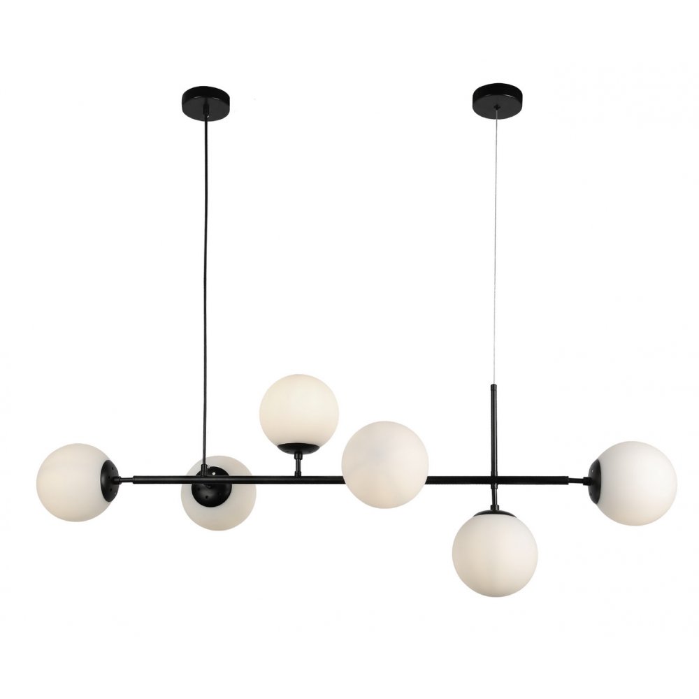 Длинный подвесной светильник с плафонами шар «Ирда» 07622-6,19-01