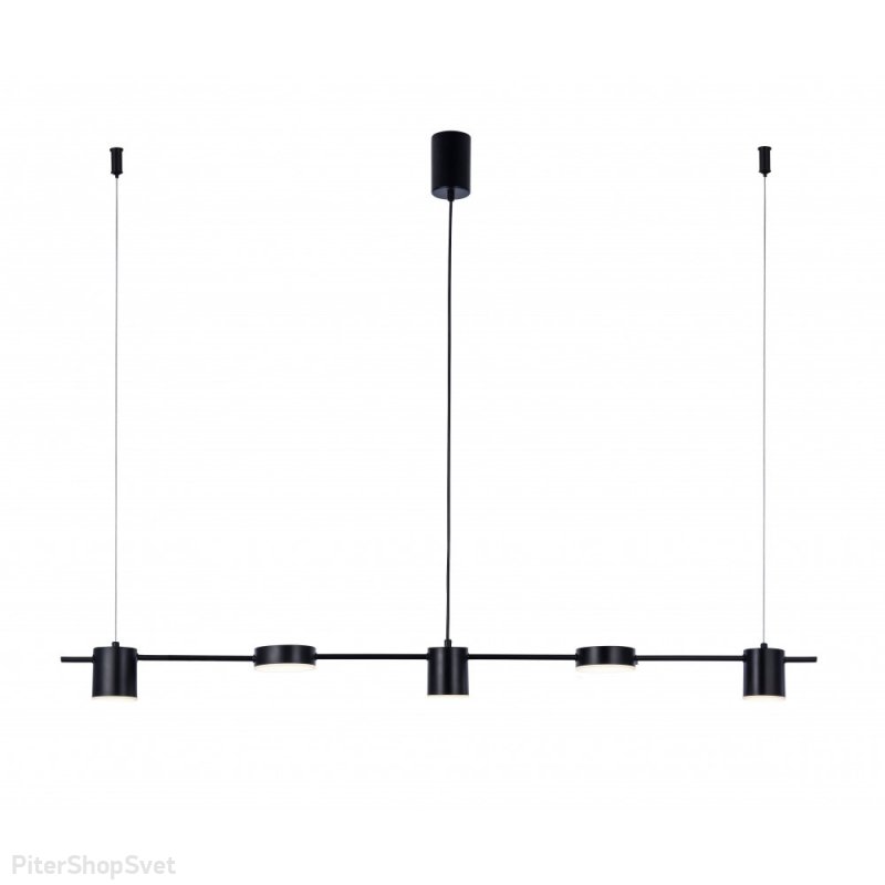 Чёрный длинный подвесной светильник 30Вт 4000К «Карин» 07624-5,19