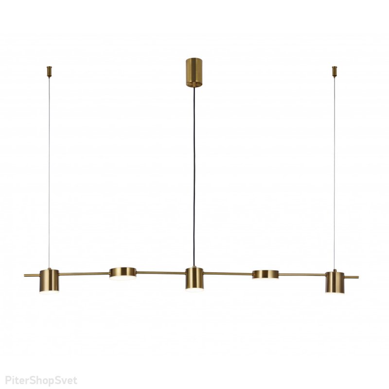 Длинный подвесной светильник бронзового цвета 30Вт 4000К «Карин» 07624-5,20