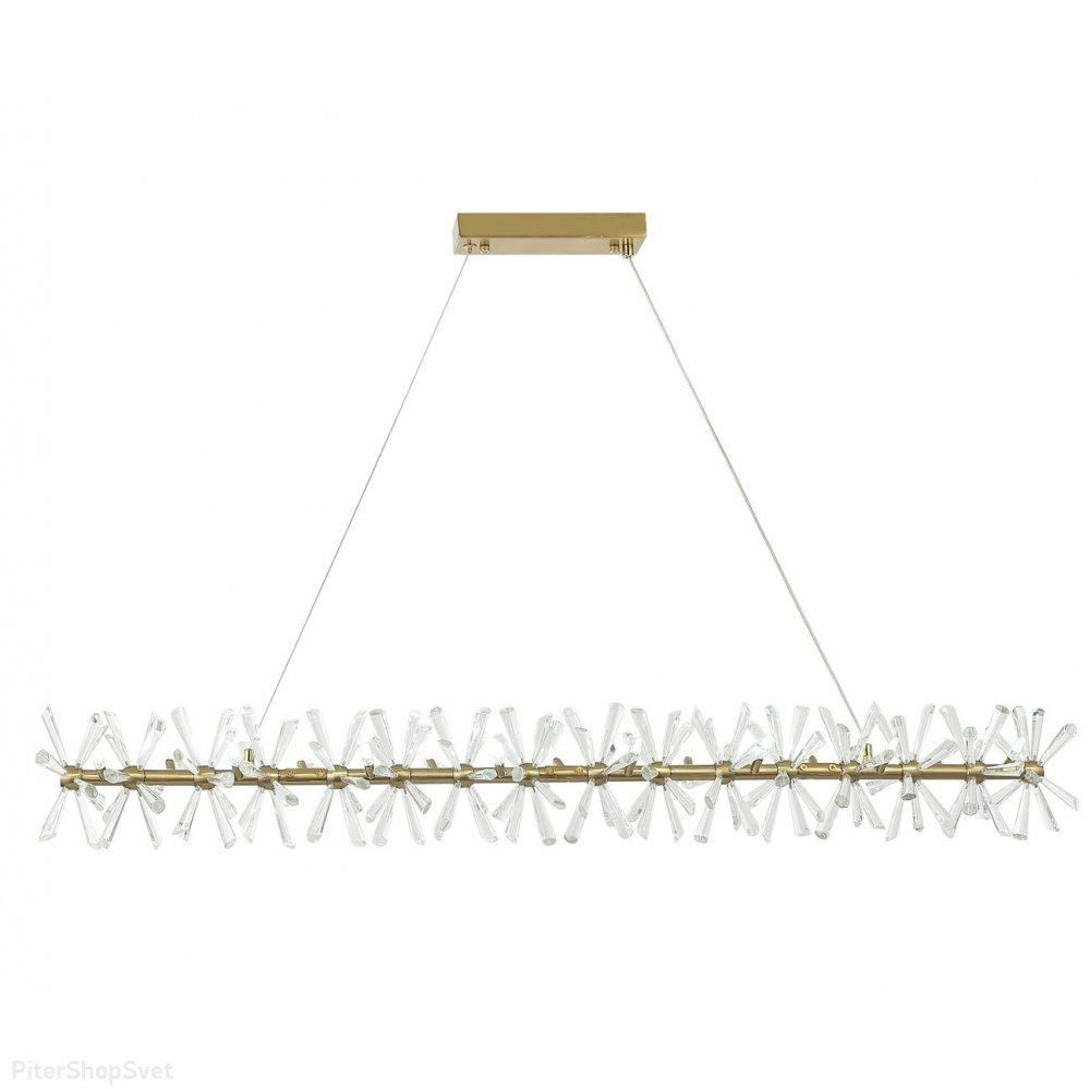 Длинный подвесной светильник цвета латуни «Альма» 07672-100,36