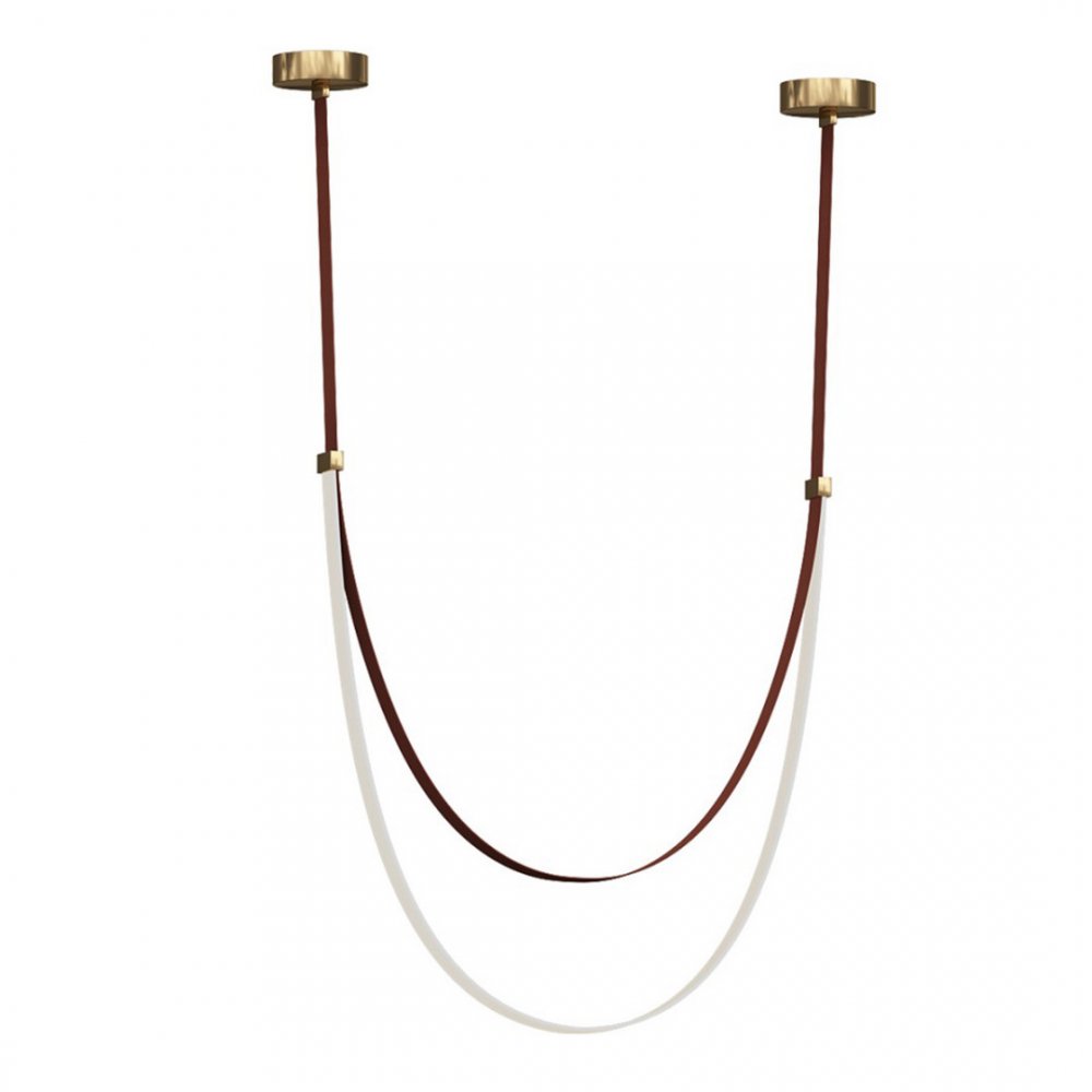 Подвес с коричневым ремнём 3м 70Вт 4000К «Лирд» 07689A-150,04