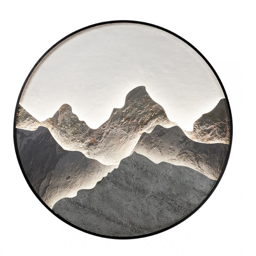 1м круглый настенный светильник подсветка горы, с пультом «Авентин» 07830-100,19