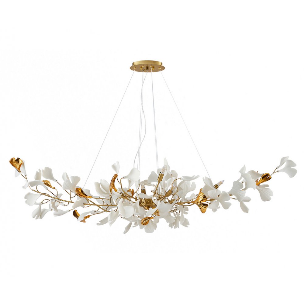 Длинная подвесная люстра ветви с лепестками «Сири» 07868-10A,36