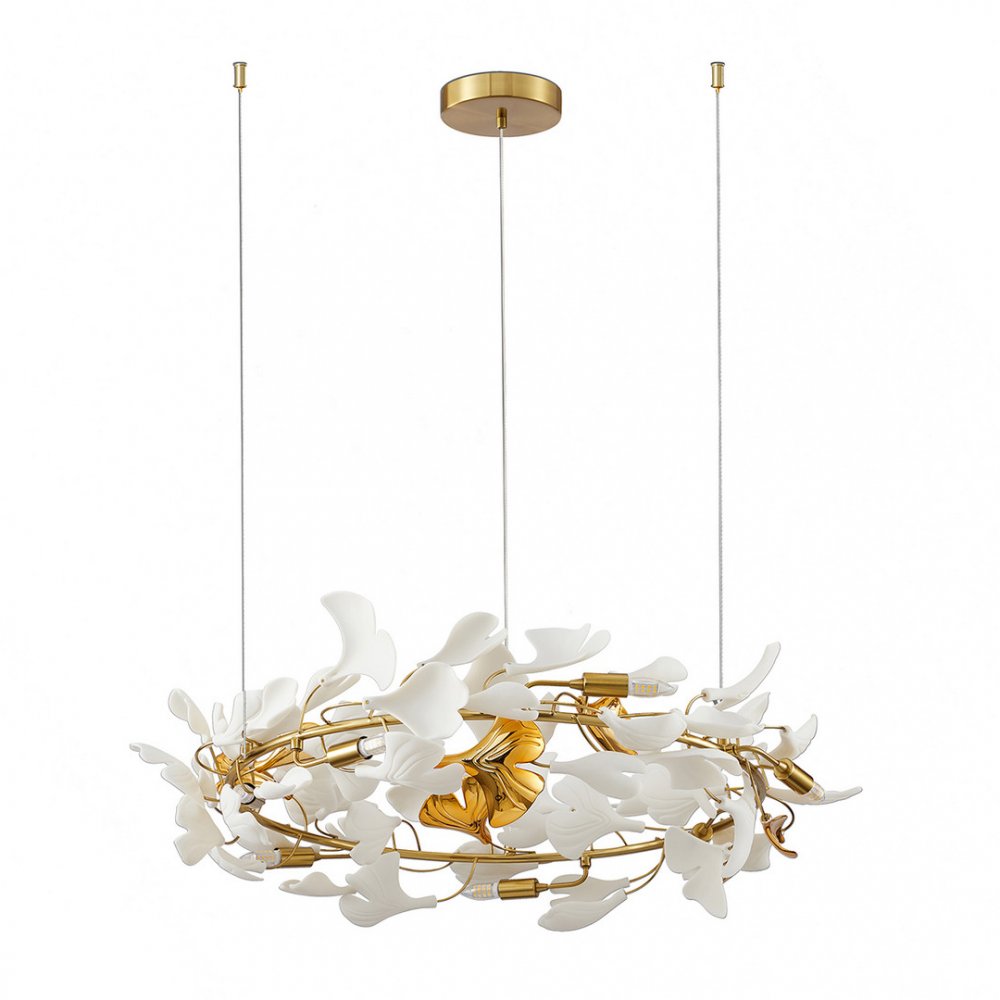 Подвесная люстра кольцо 70см с лепестками «Сири» 07868-70,36