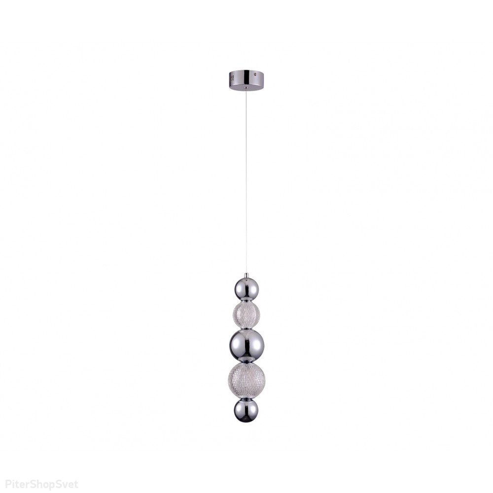Подвесной светильник из шаров 10Вт 4000К хром «Амита» 08038-1A,02