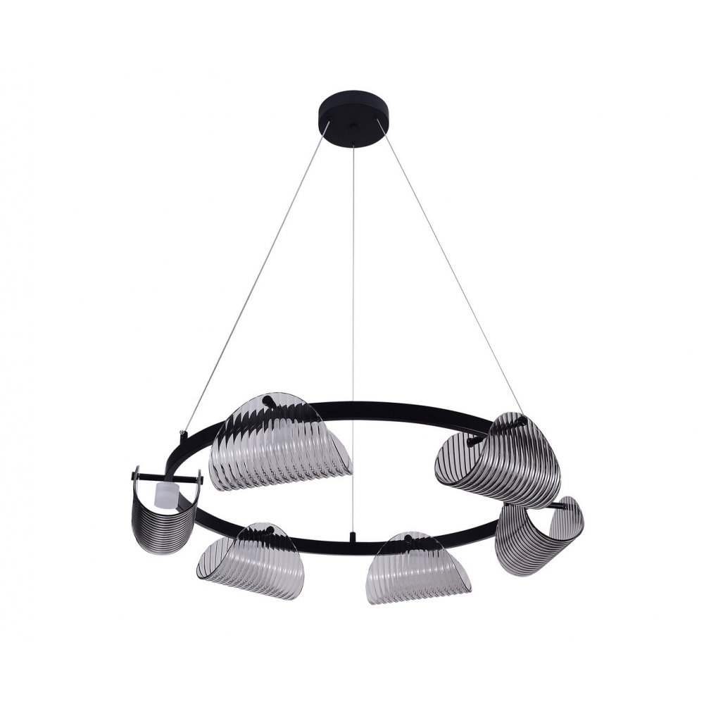 Подвесная люстра кольцо с плафонами 75см 36Вт 4000К «Каспи» 08447-6A,19(16)