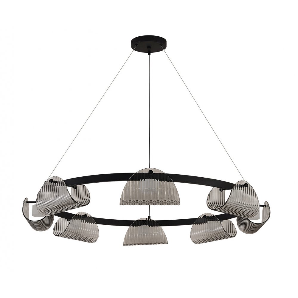 Подвесная люстра кольцо с плафонами 95см 48Вт 4000К «Каспи» 08447-8A,19(16)